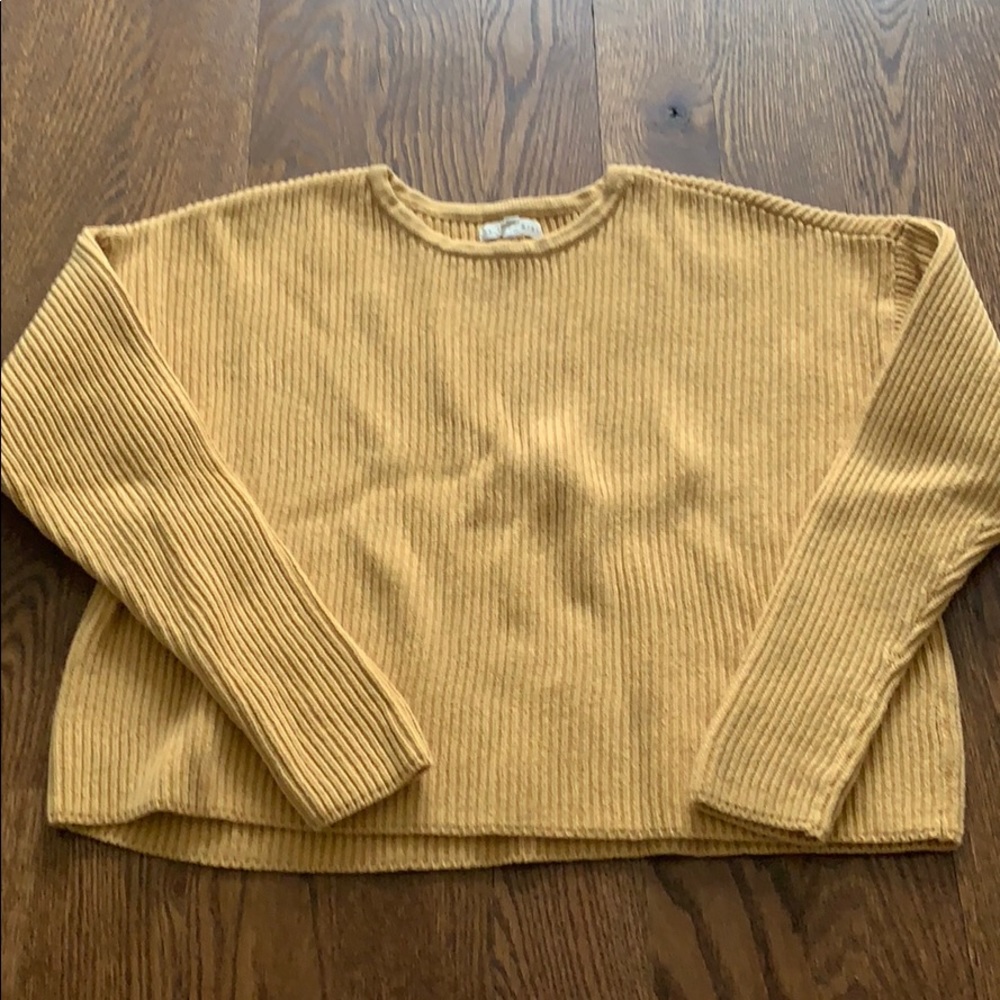 Mustard Yellow Cropped Sweater